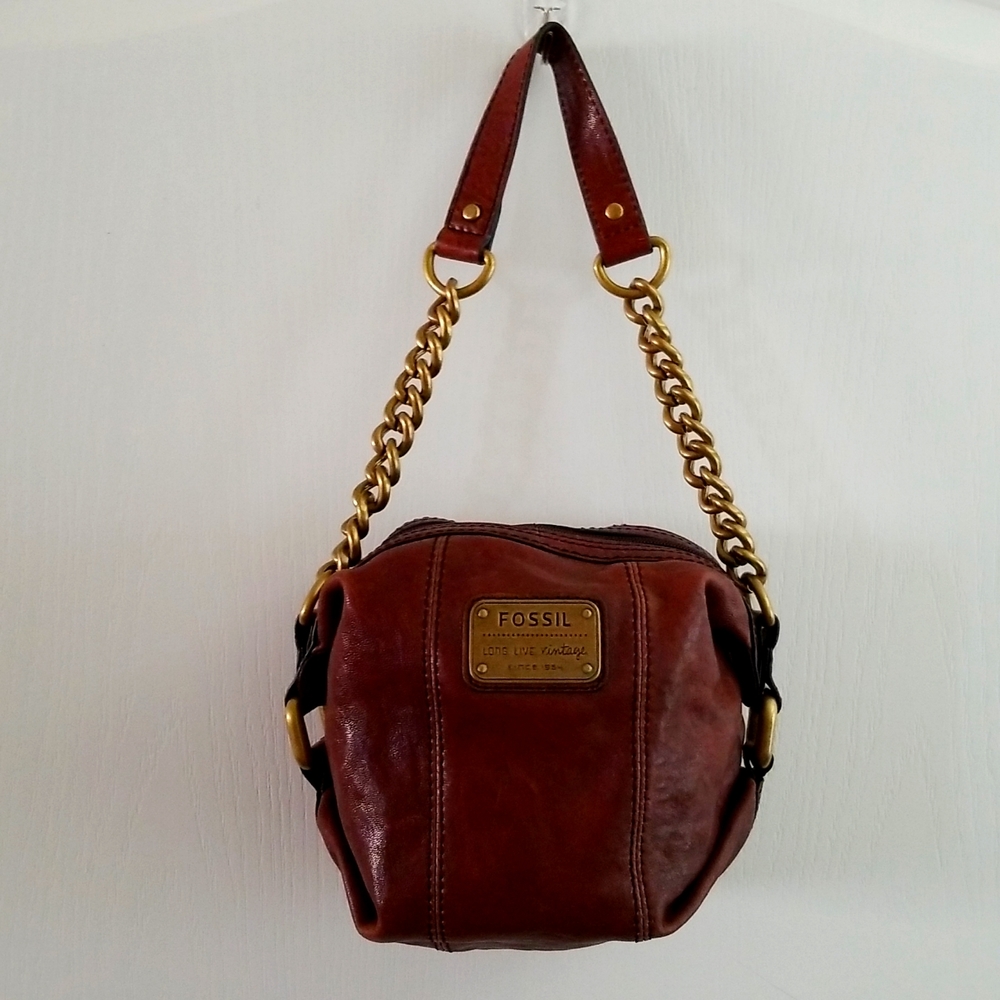 Fossil Vintage Small Leather Shoulder Bag - Brown
